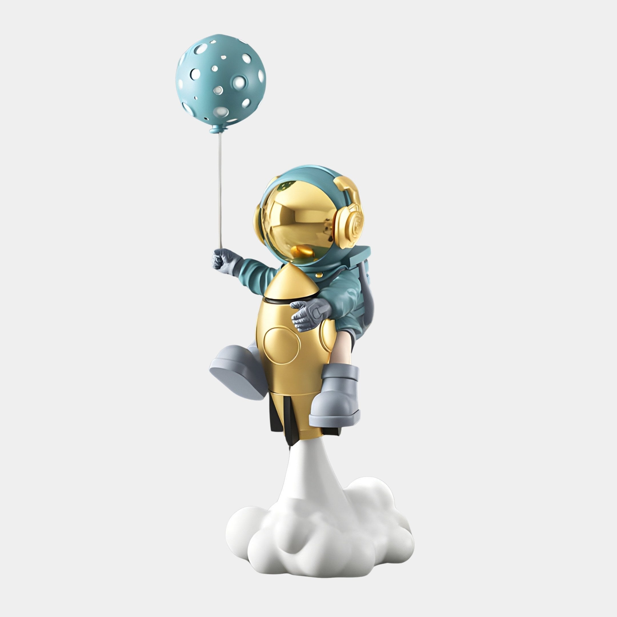 Galactic Blue Astronaut Rocket Lift-Off Balloon Sculpture - 95cm