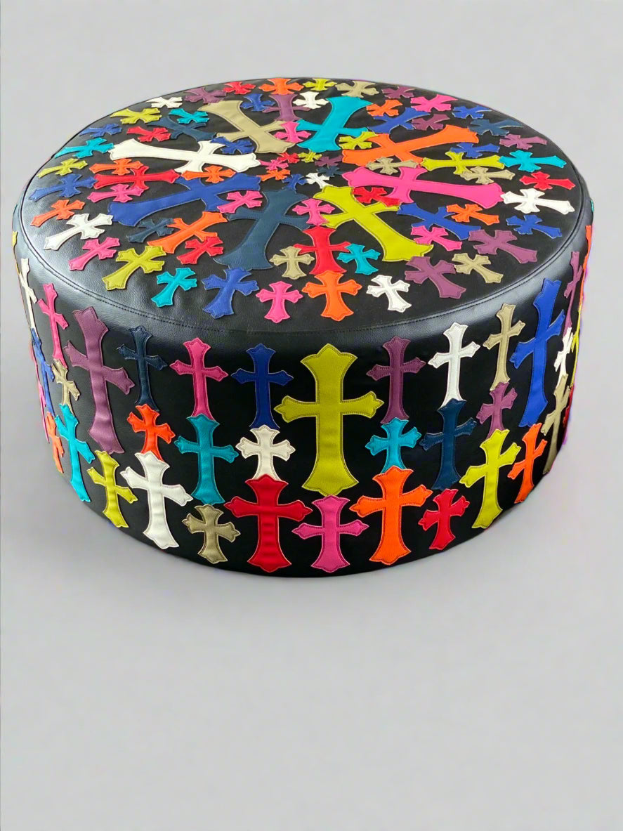 Beanbag with Gothic Crosses - Multicolor