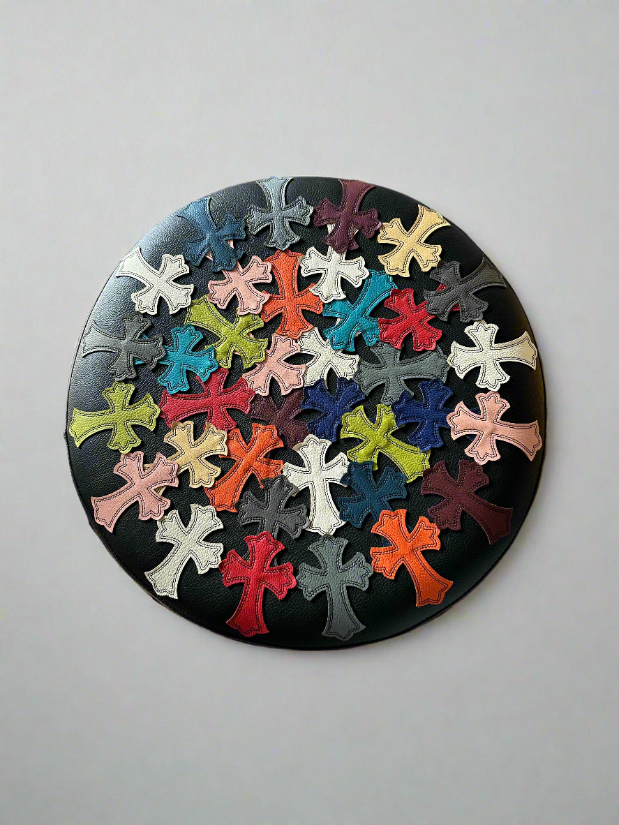 Ottoman with Gothic Crosses - Multicolor