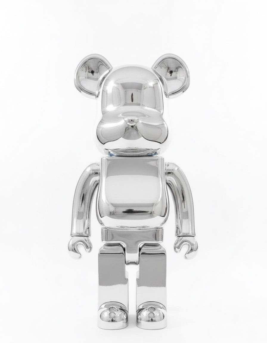Chrome Bear Sculpture