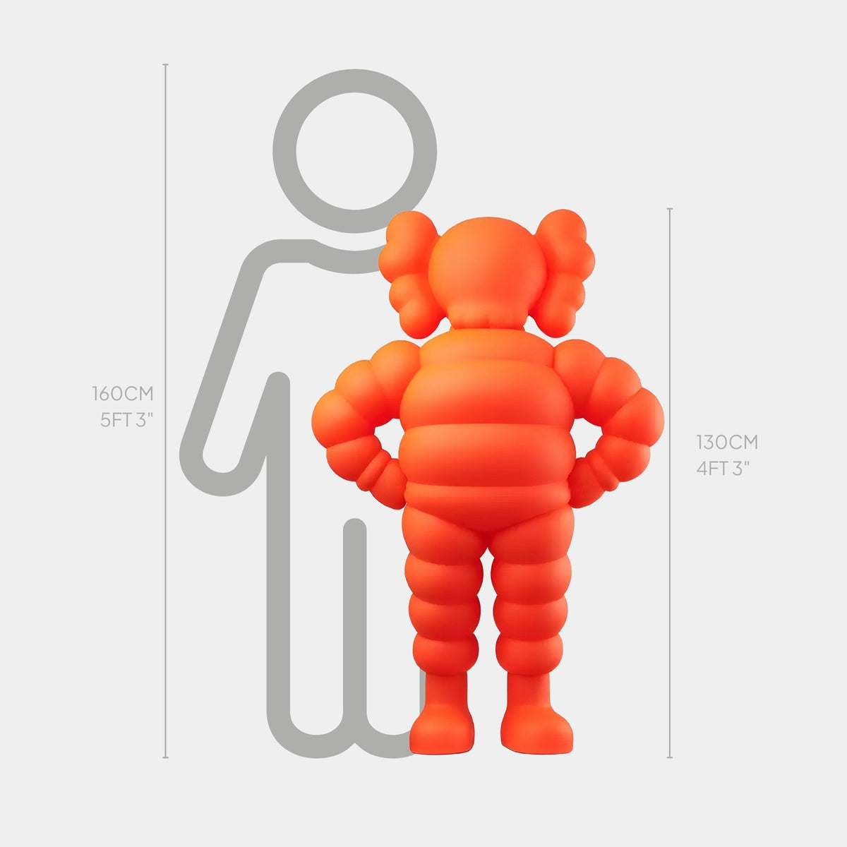 Fiery Orange Iconify Rollo Warrior Sculpture - 130cm