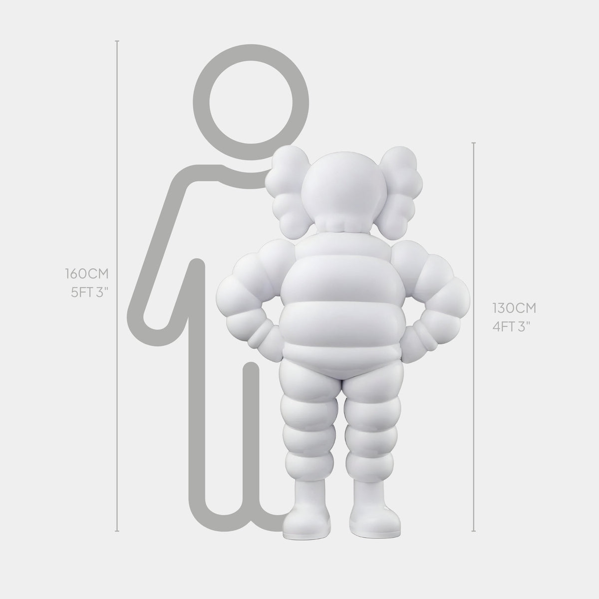 Cloud White Iconify Rollo Warrior Sculpture - 130cm