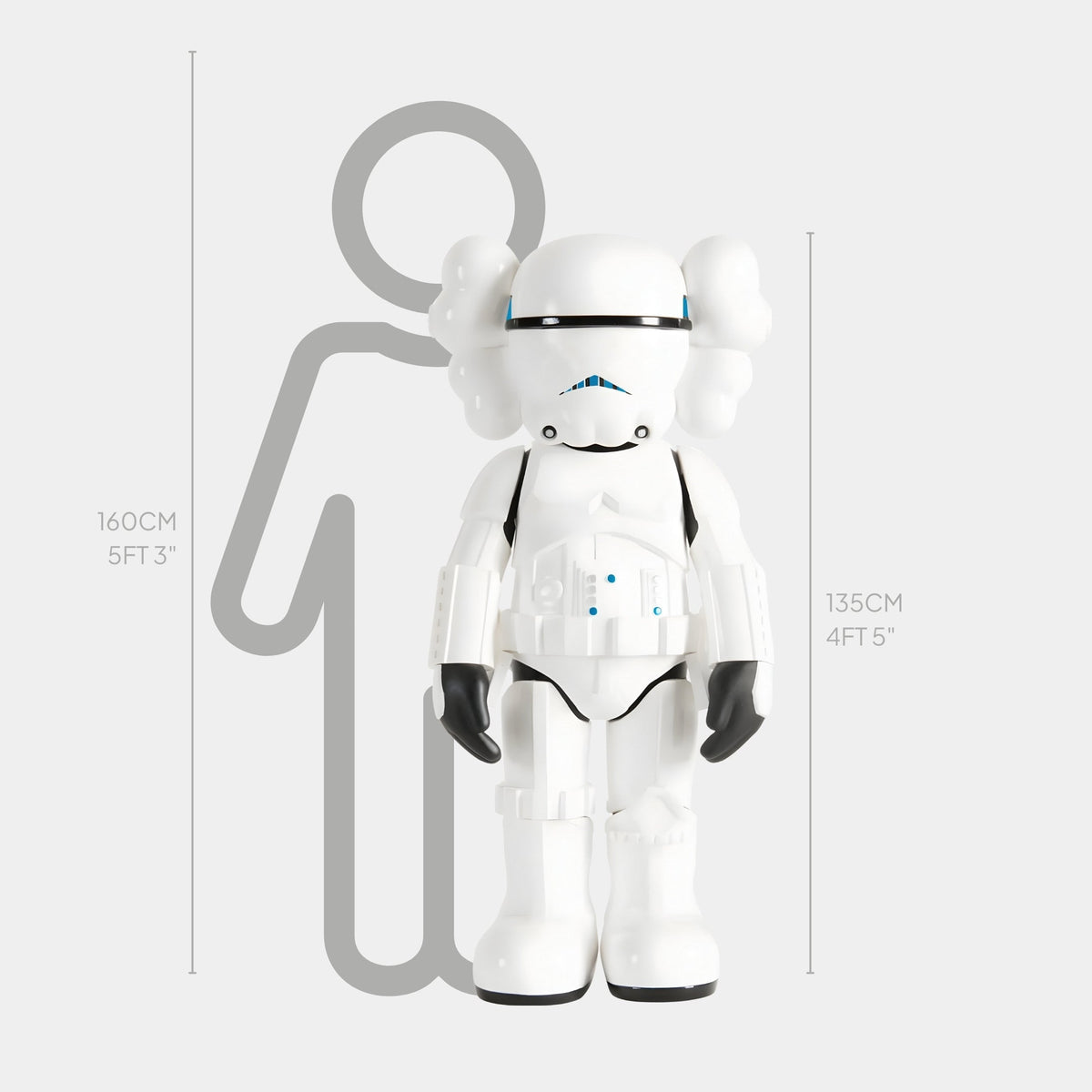 Black & White Iconify Enforcer Sculpture - 135cm