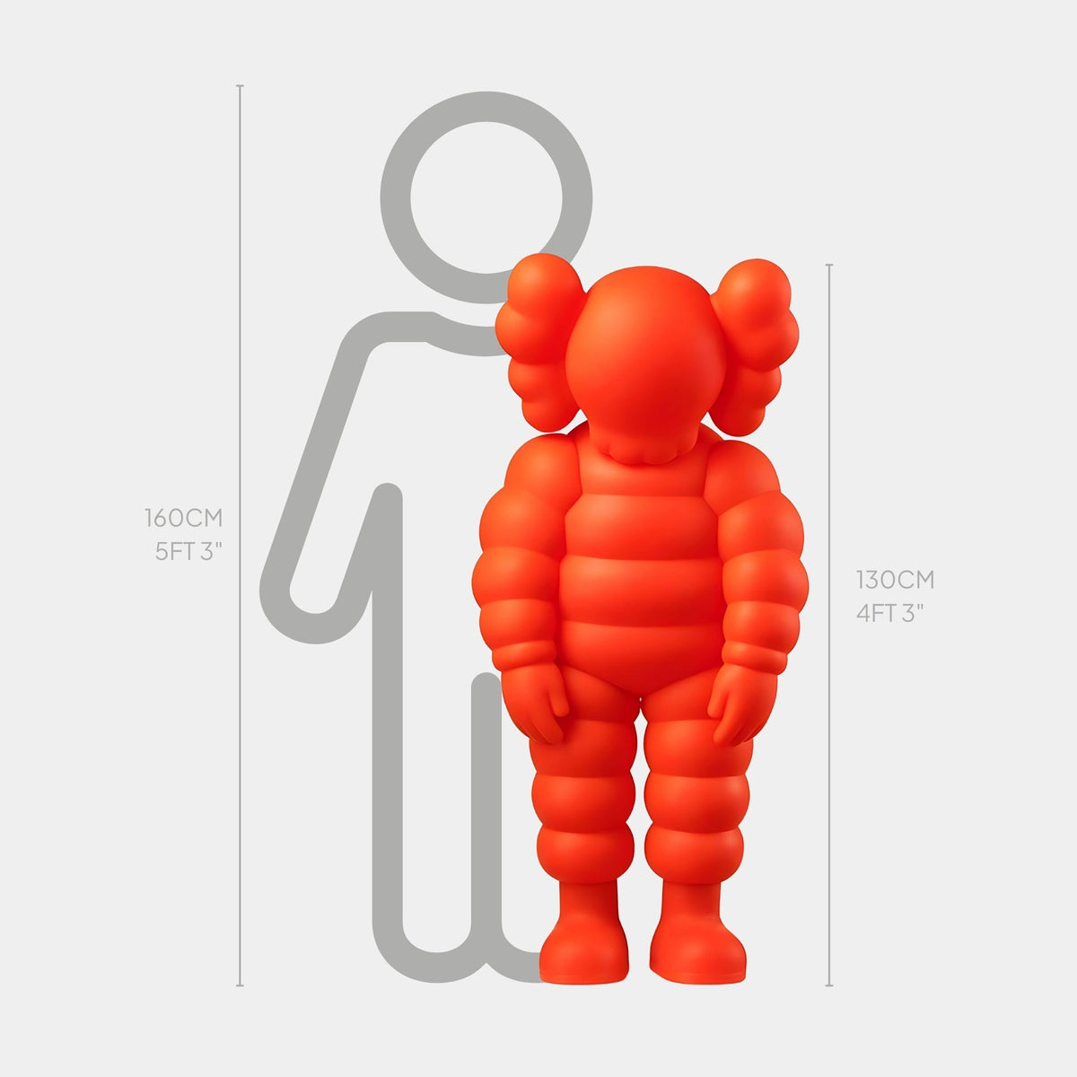 Fiery Orange Iconify Rollo Sculpture - 130cm