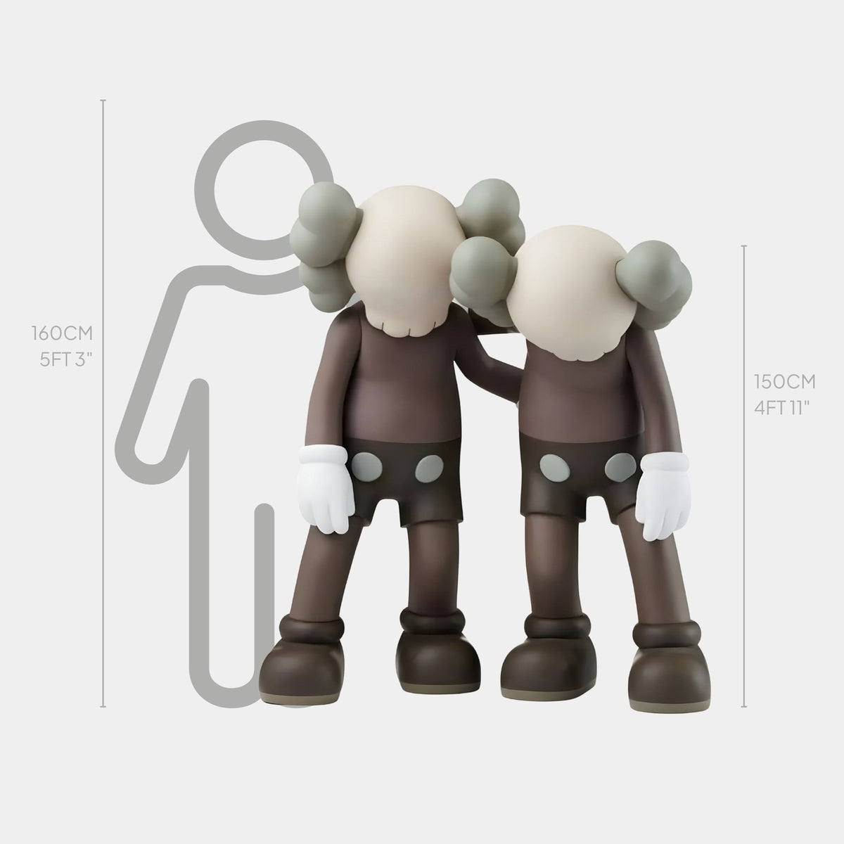 Hazelnut Brown Iconify Friendship Sculpture - 150cm