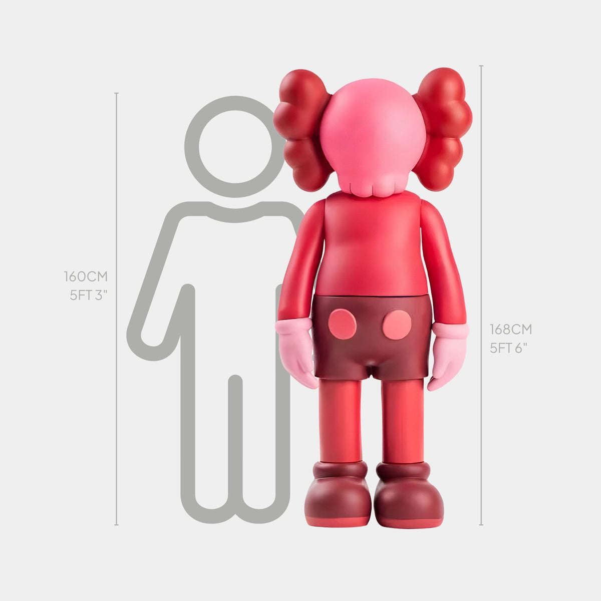 Blush Ruby Iconify Standing Sculpture - 168cm