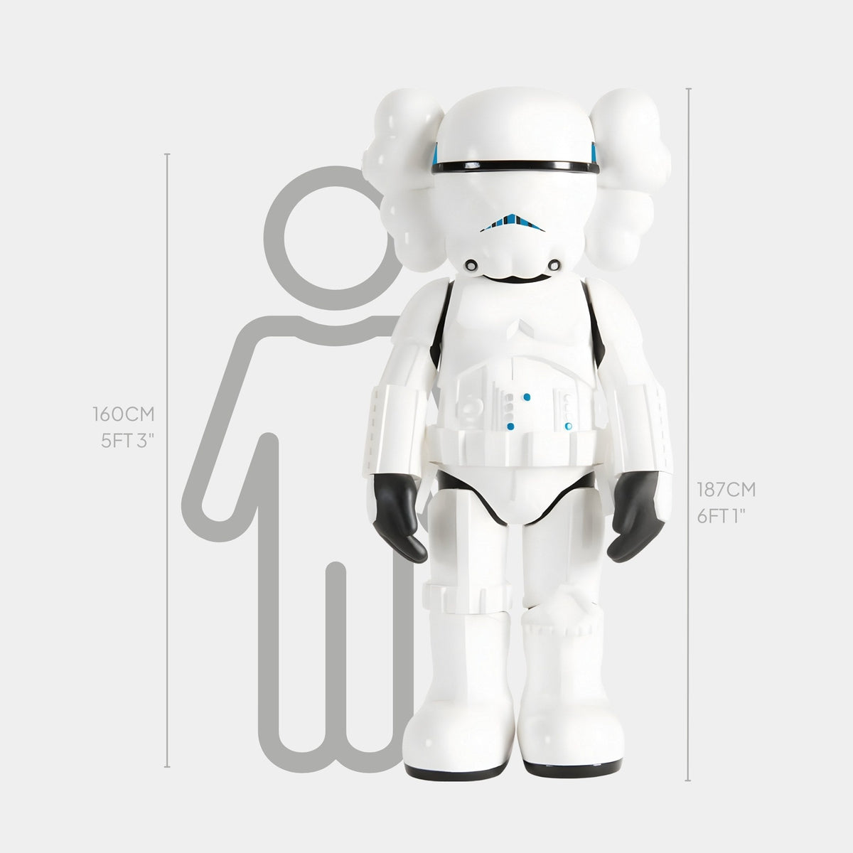 Black & White Iconify Enforcer Sculpture - 187cm