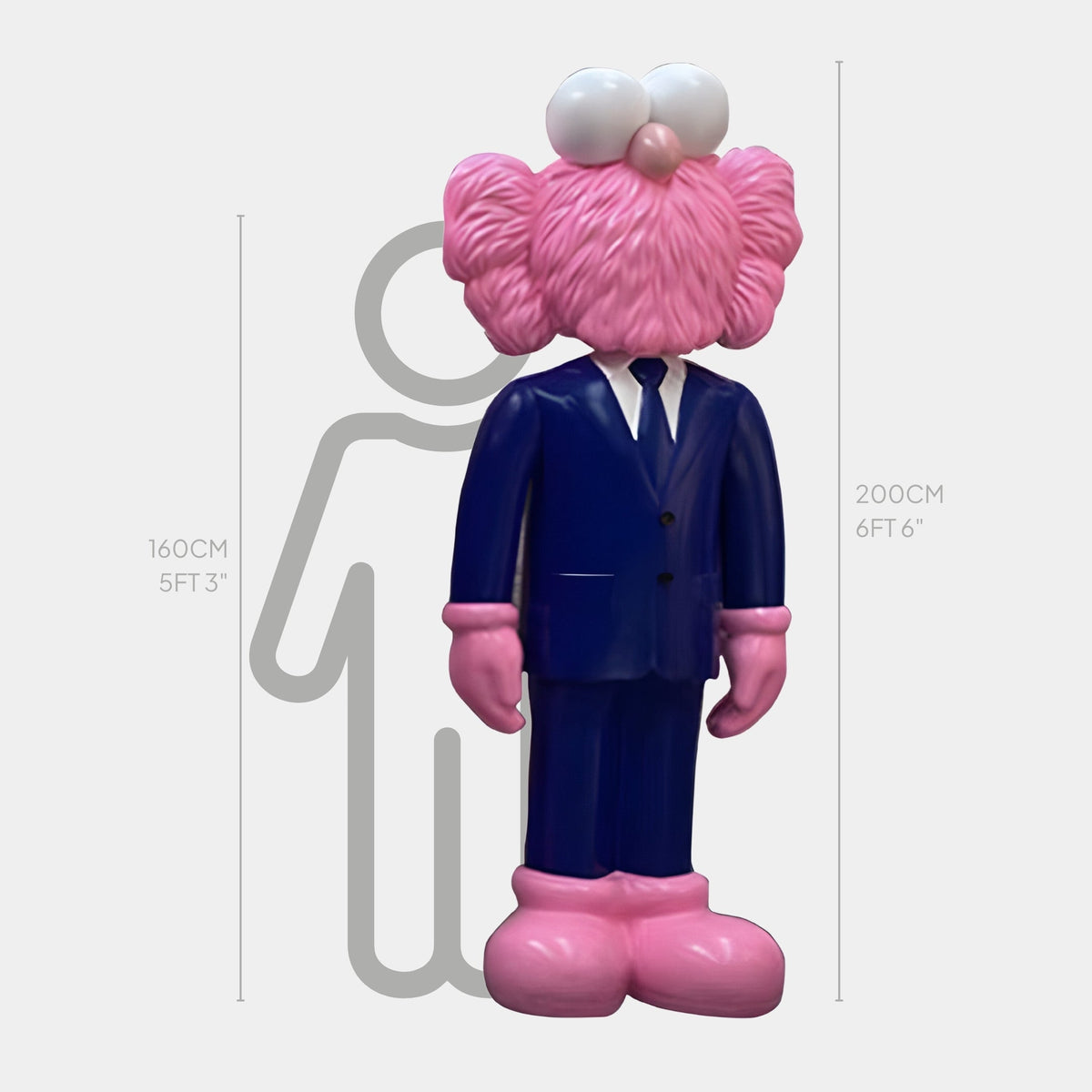Deep Navy Blue Suit Iconify CEO Sculpture - 200cm