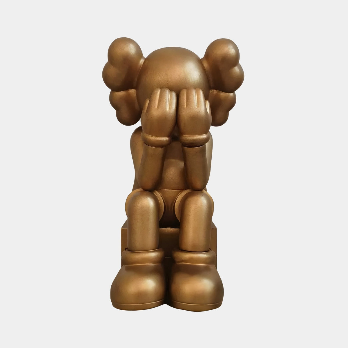 Antique Brushed Gold Iconify Melancholy Sitting Figure - 28cm