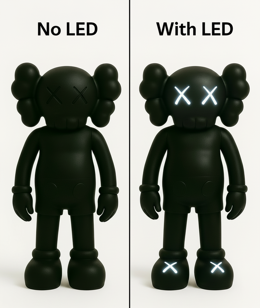 LED Black Iconify Sculpture