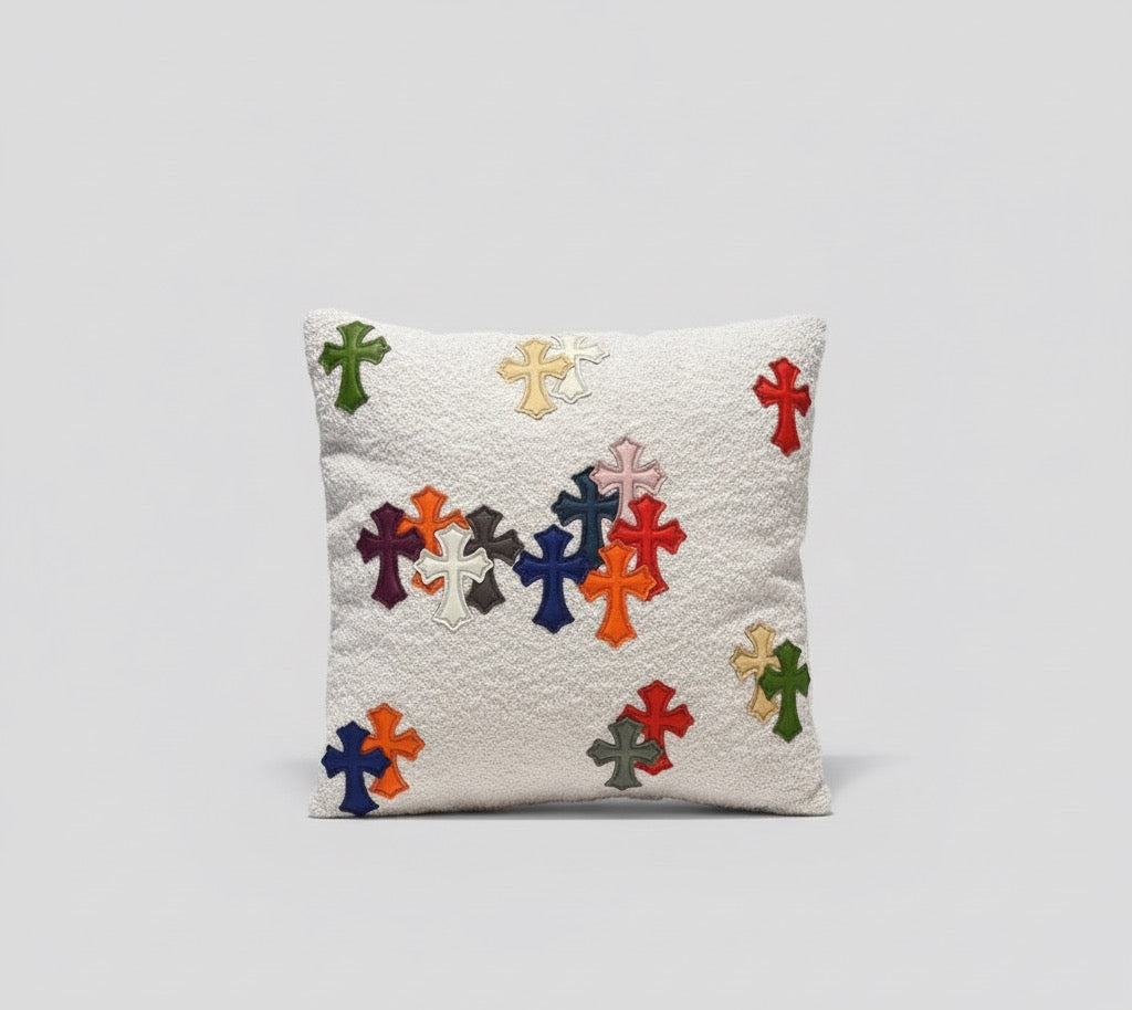 CH Cross Embroidery Woven Pillow