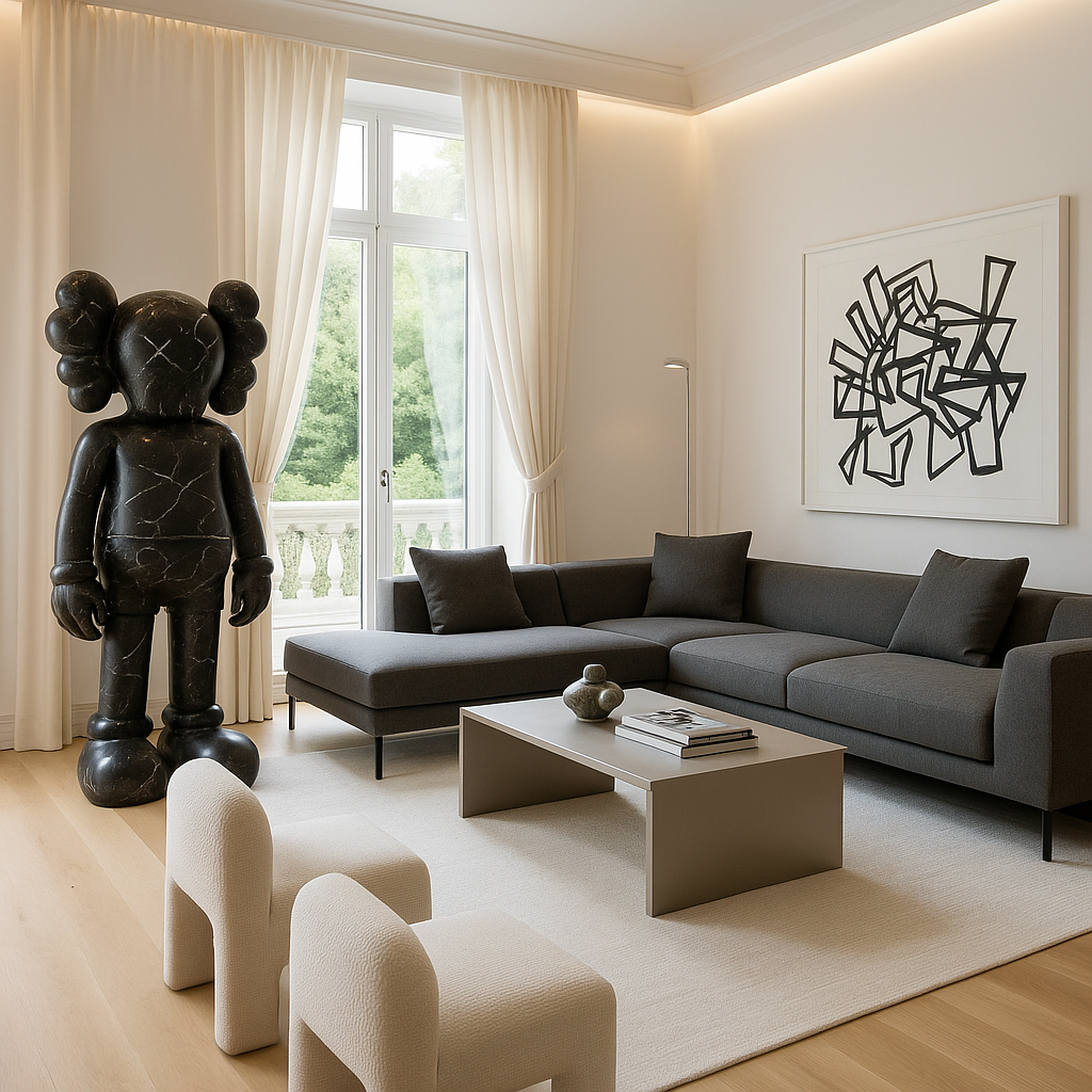 Black Stone Iconify Sculpture