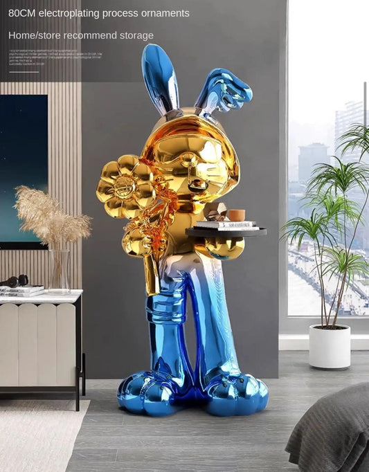 Electroplated Rabbit Statue