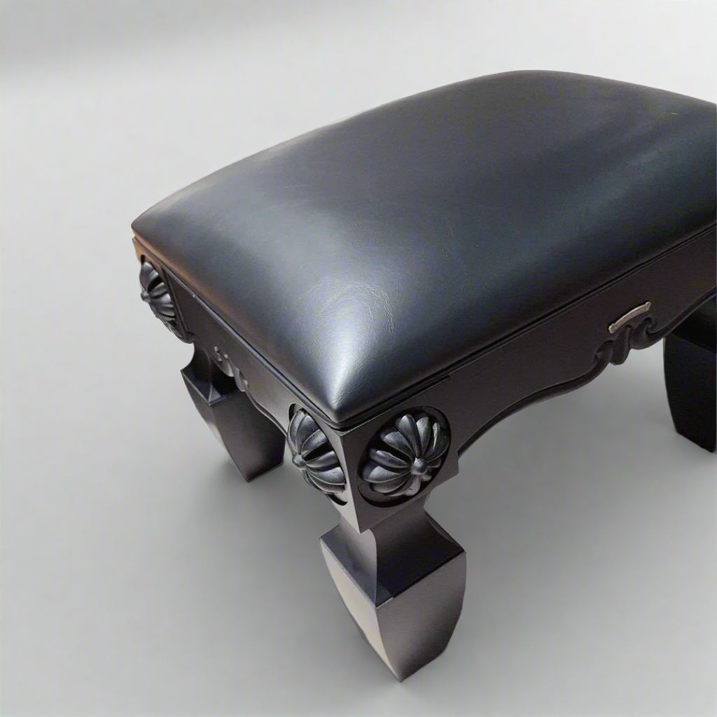 Black wood stool