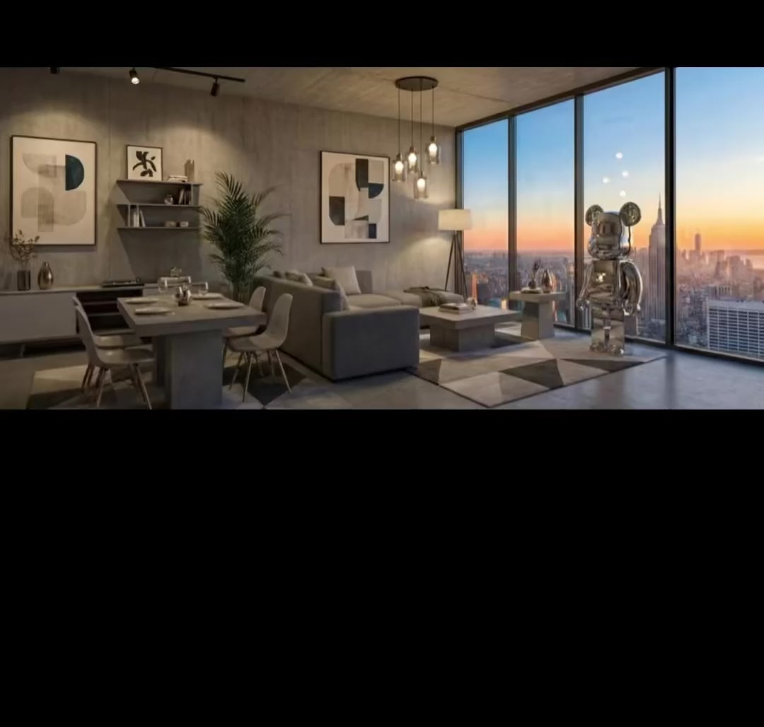 Chrome Bear Sculpture